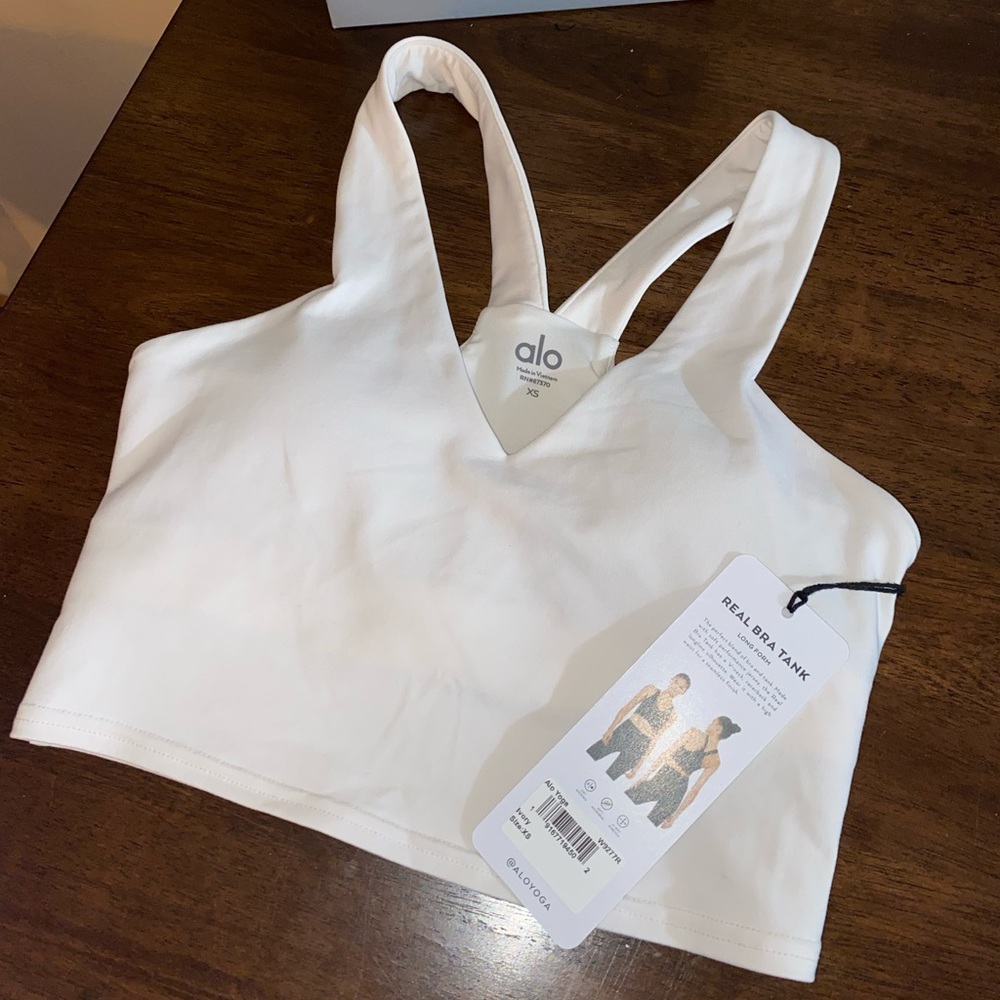 ALO YOGA REAL BRA TANK- LONG FORM